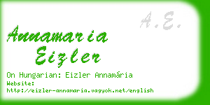 annamaria eizler business card